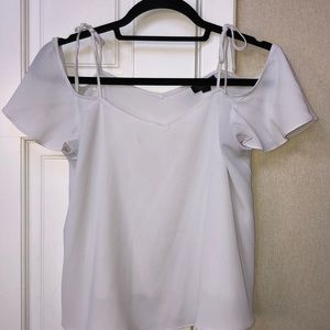 Topshop Off the Shoulder White Top